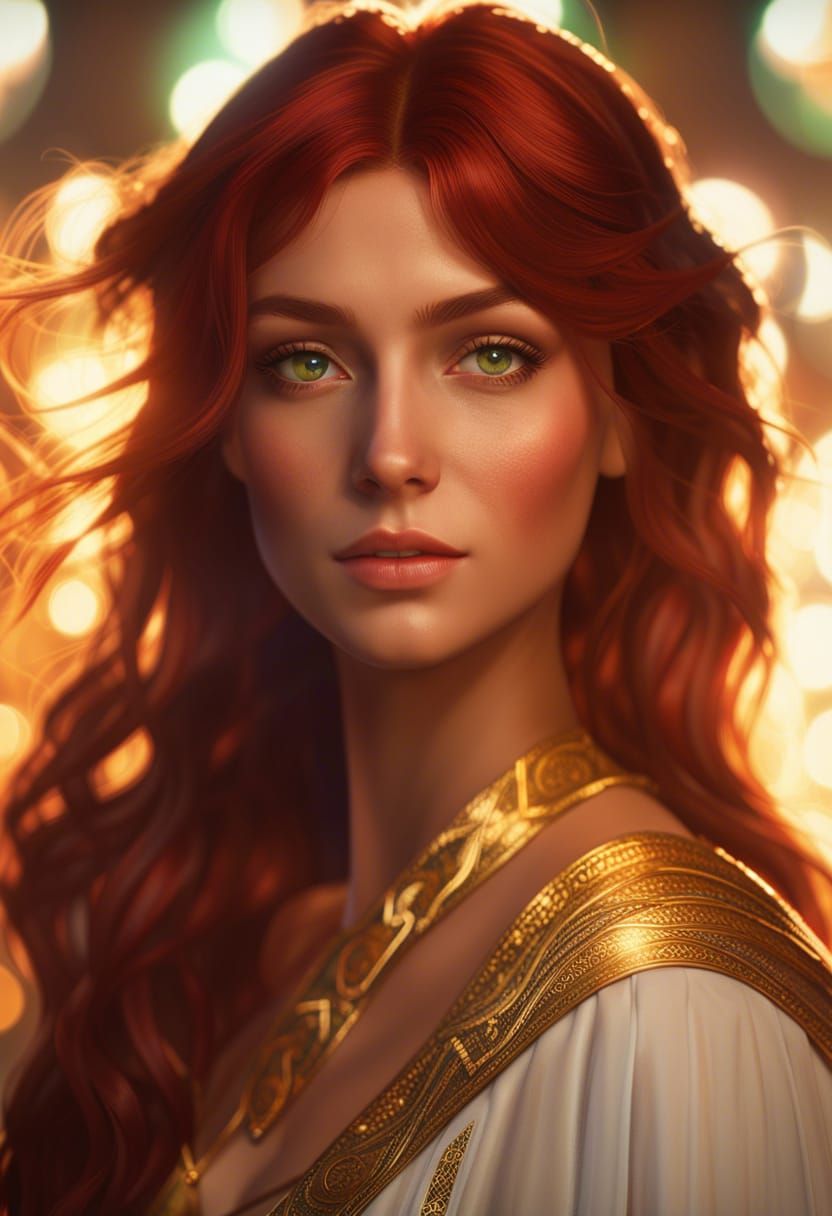 Lily Potter Portrait in Alphonse Mucha Style