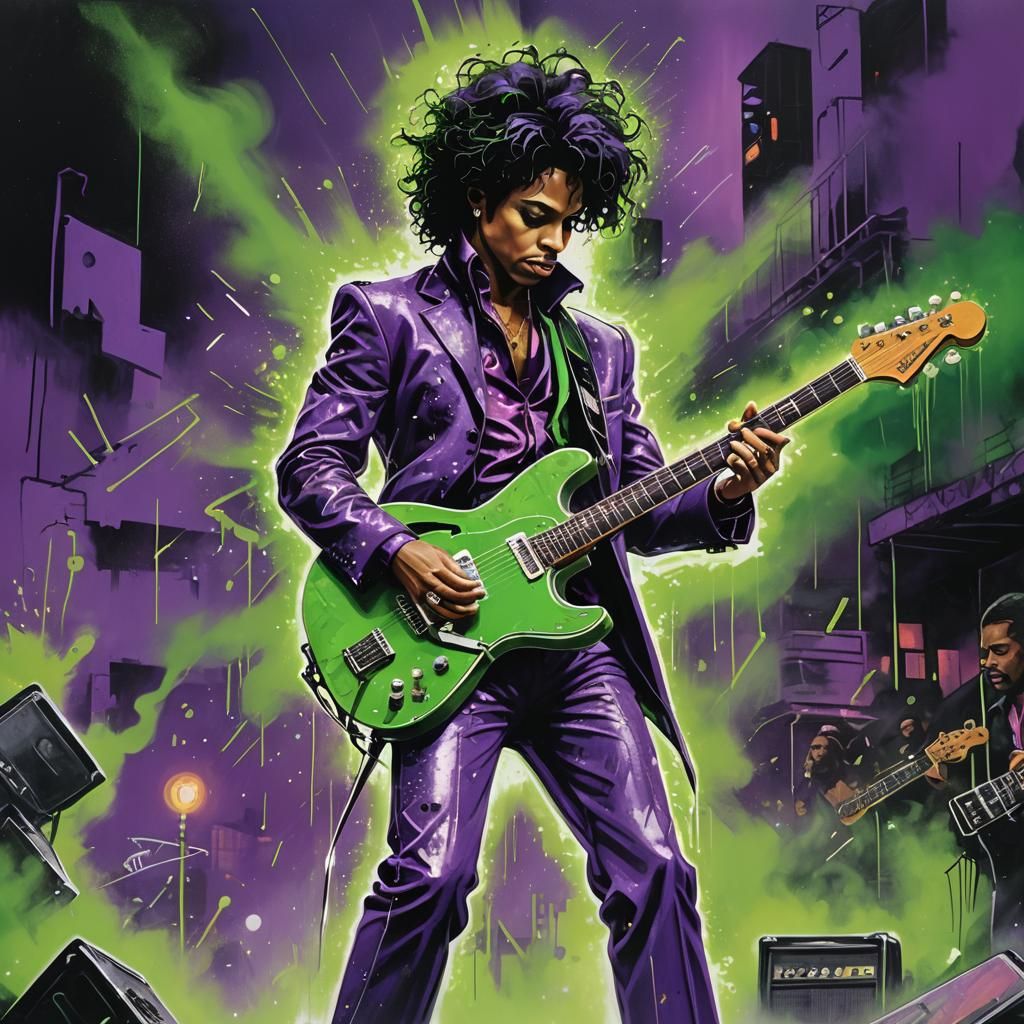 Prince Rocks the Stage in Electric Vibrance