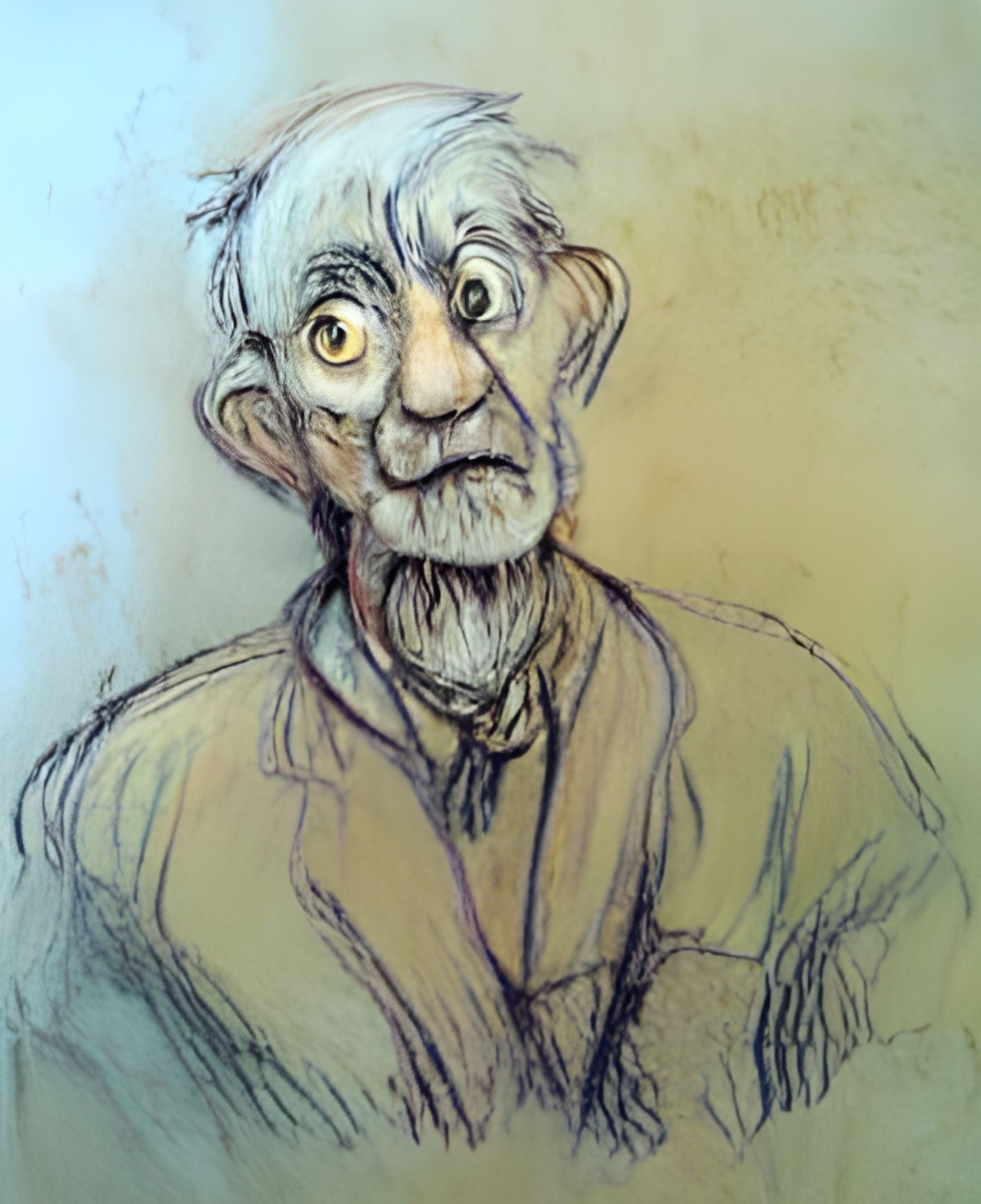 Portrait of a Curious Old Man