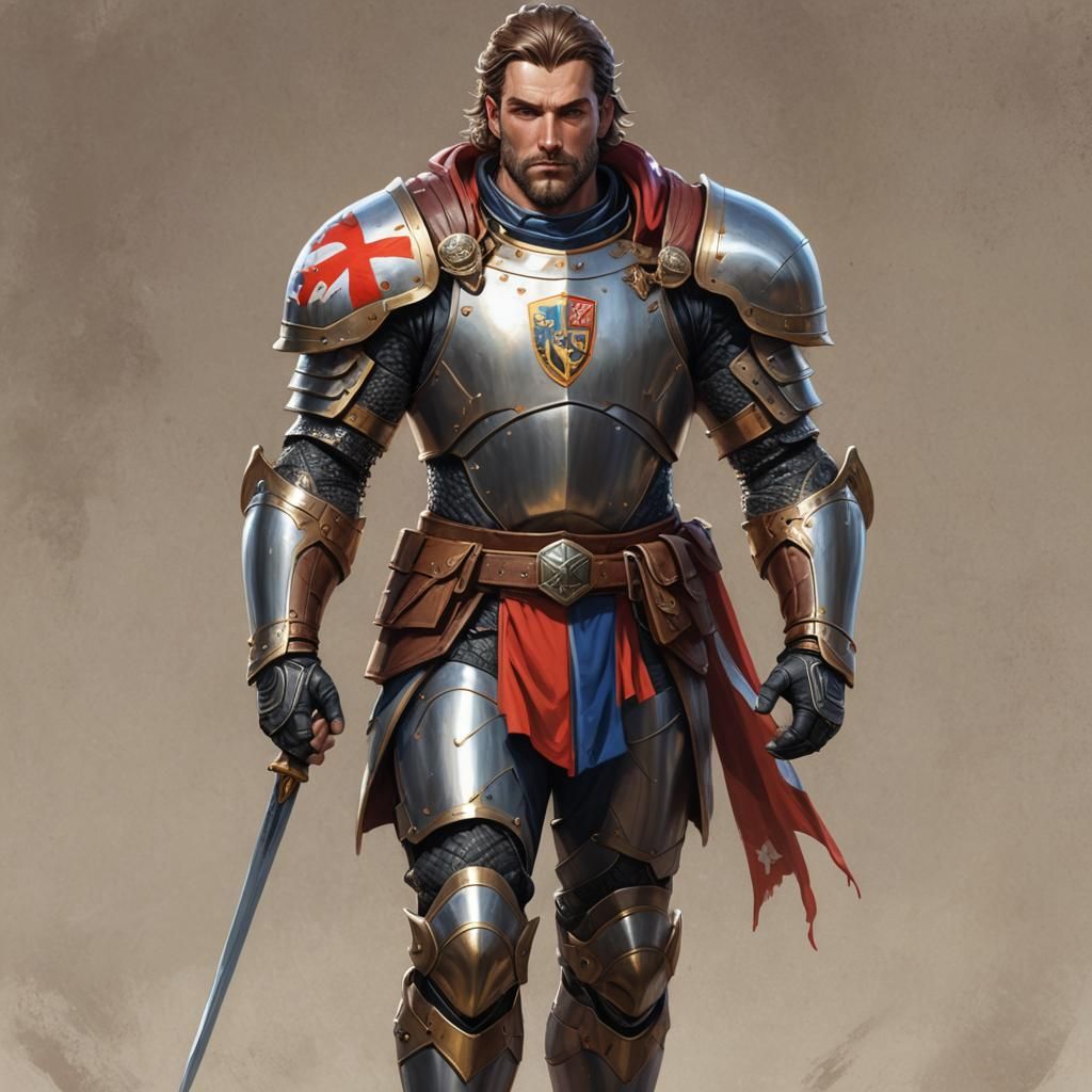 Soccer Paladin in Intricate Digital Painting