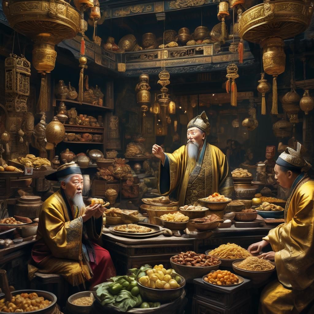 Opulent Greed: A Baroque Painting of Chinese Authority