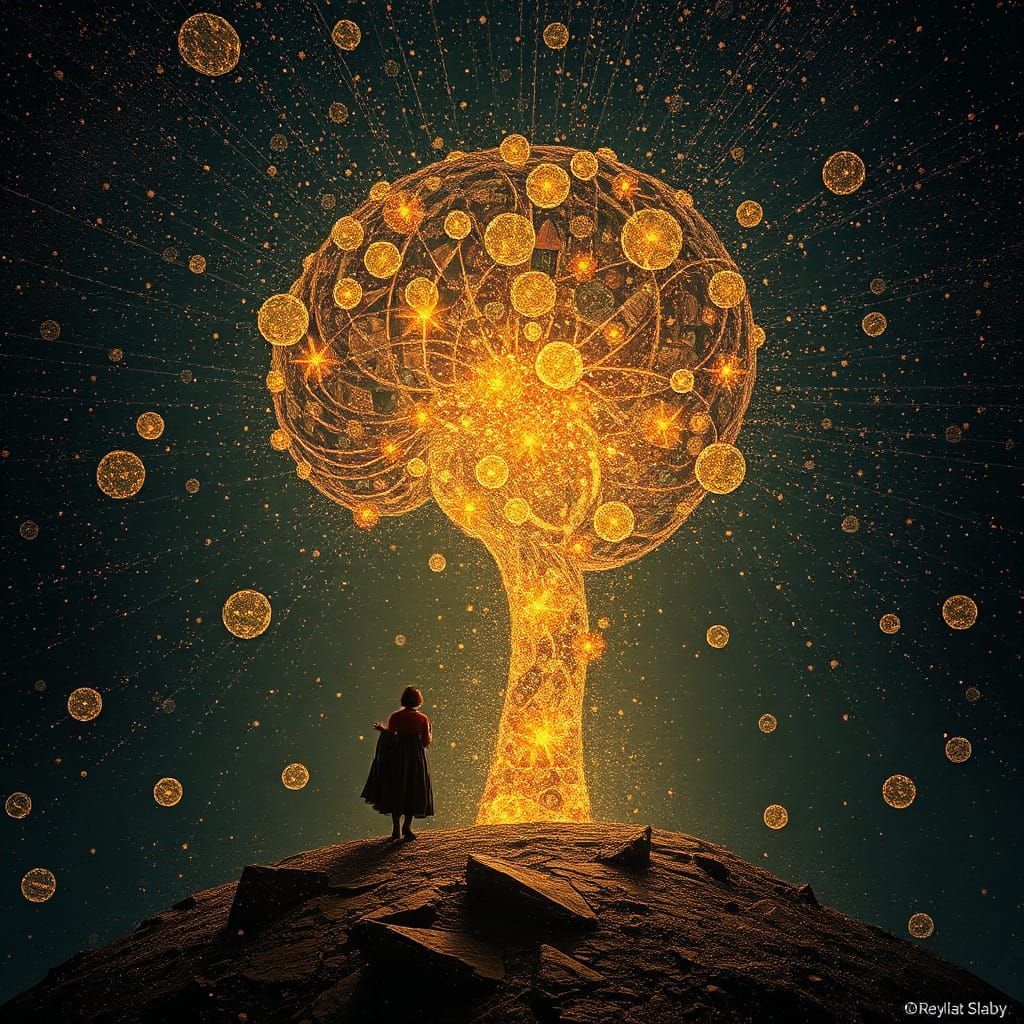 Philosophical Battle Against Language, Pointillist Concept A...