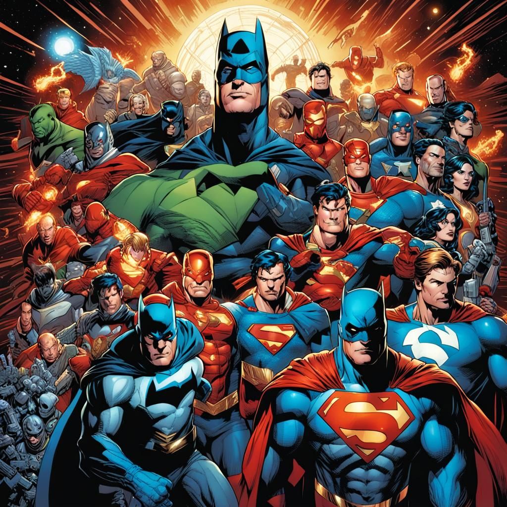 DC and Marvel Team-Up: Comic Book Art