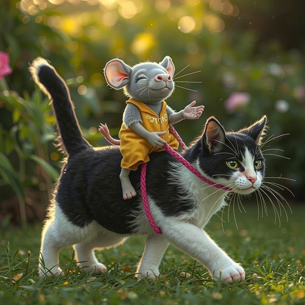 Chibi Giraffe Sleeps in Giant's Hand