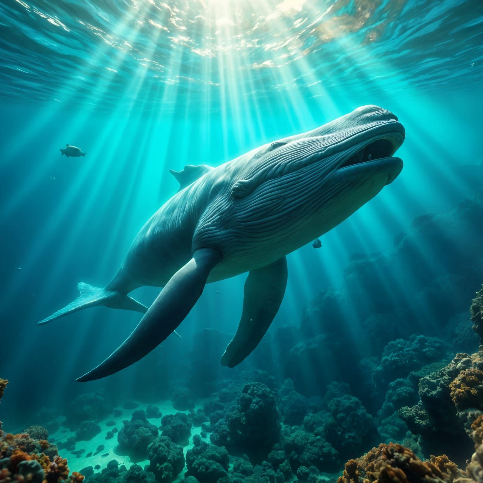 Surreal Cinematic Masterpiece Depicts Whale in Turquoise Med...