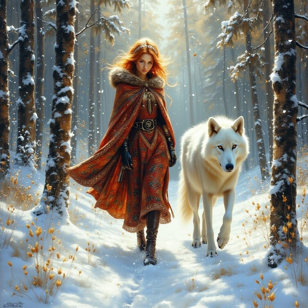 Beria, red haired Scottish goddess of   winter