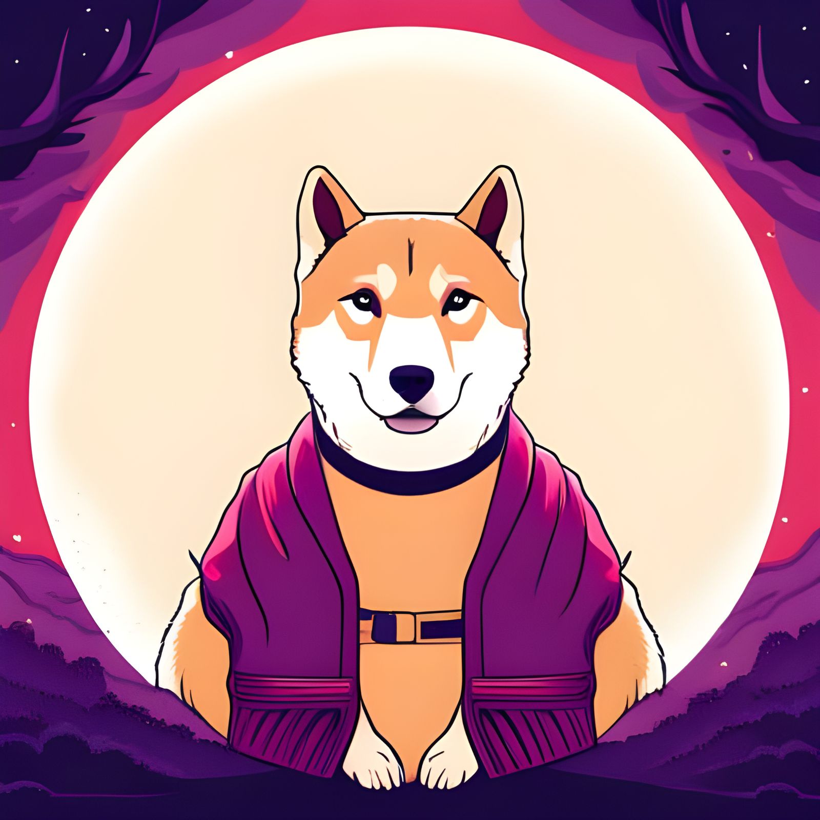 Cute Shiba T-Shirt Design in Vivid Colors