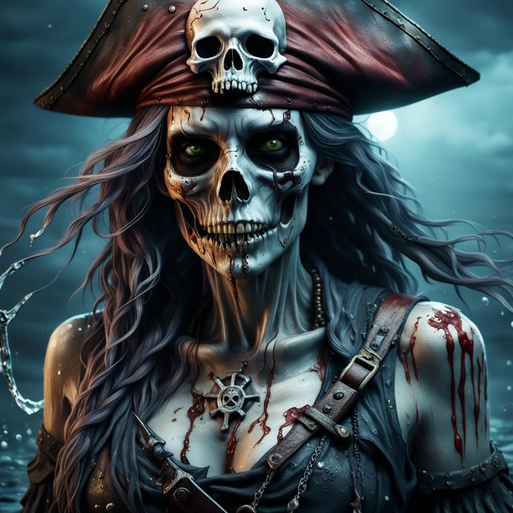 Water Pirate Ghost in Photorealistic Style
