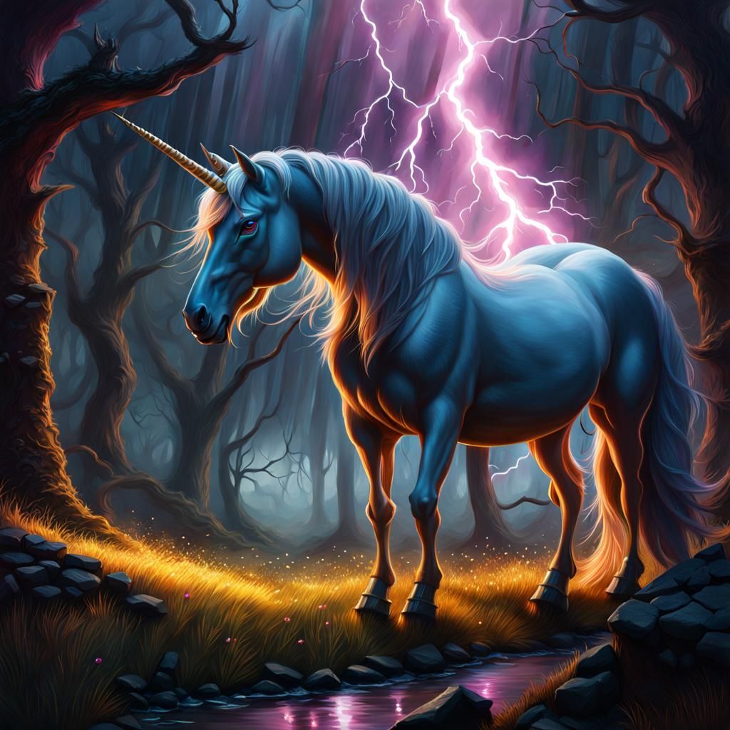 Hyperrealistic Unicorn Blood Collection in Fairycore Style