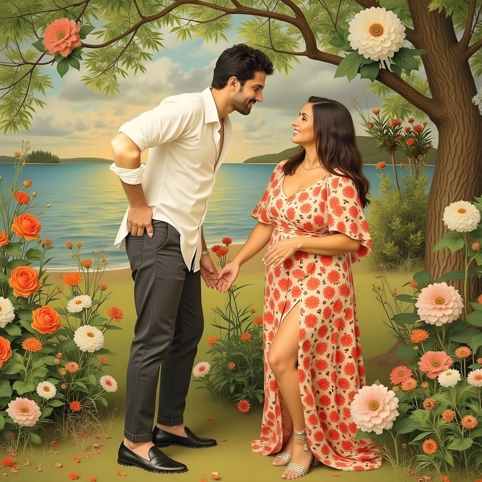 Festive Celebration with Birds and Bells