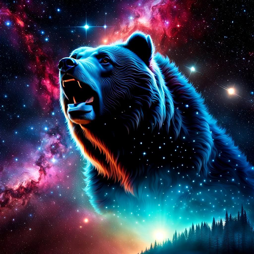 Ursa Major Constellation in a Twinkling Night Sky