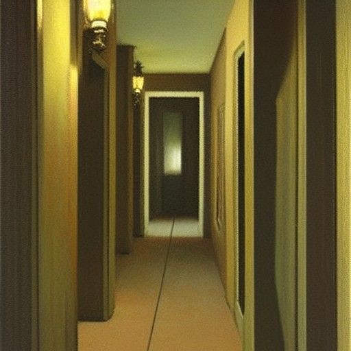 Hallway Light: Oil Painting