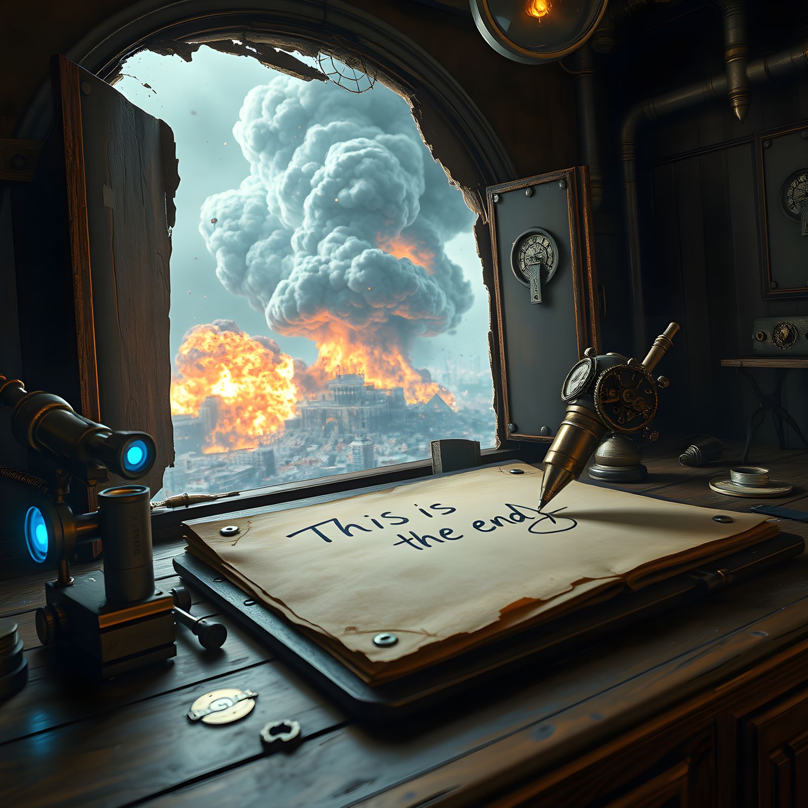 Steampunk Pen Writes End During Apocalypse