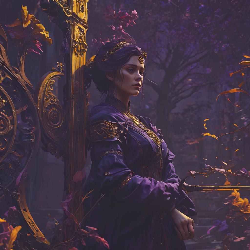 Dark Fantasy Masterpiece with Volumetric Lighting