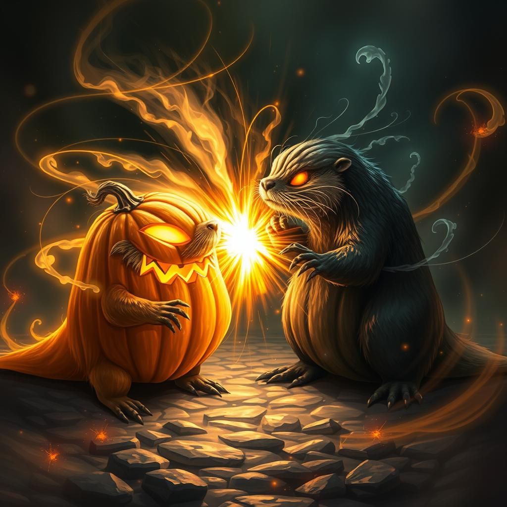 When the Otterly Epic Halloween Battle took a turn.....