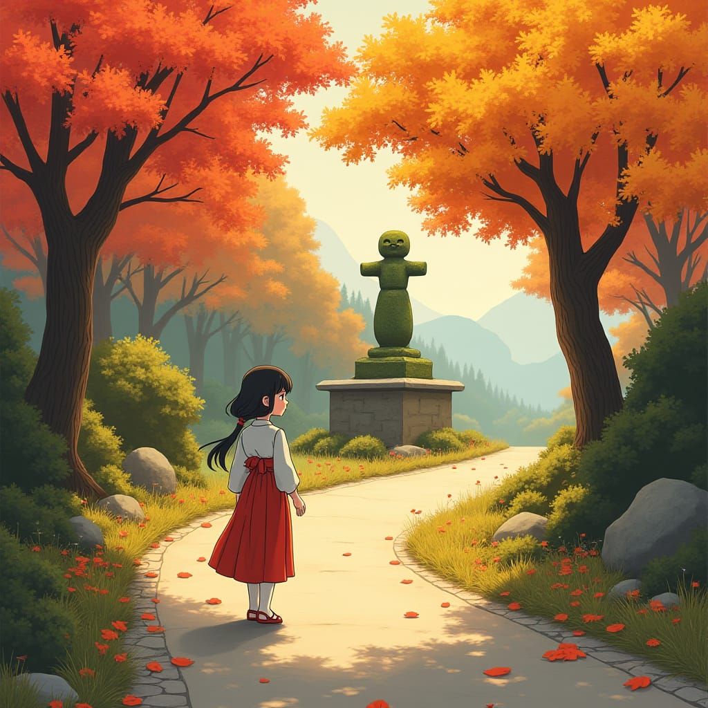 Girl in Autumn Landscape, Anime Key Visual
