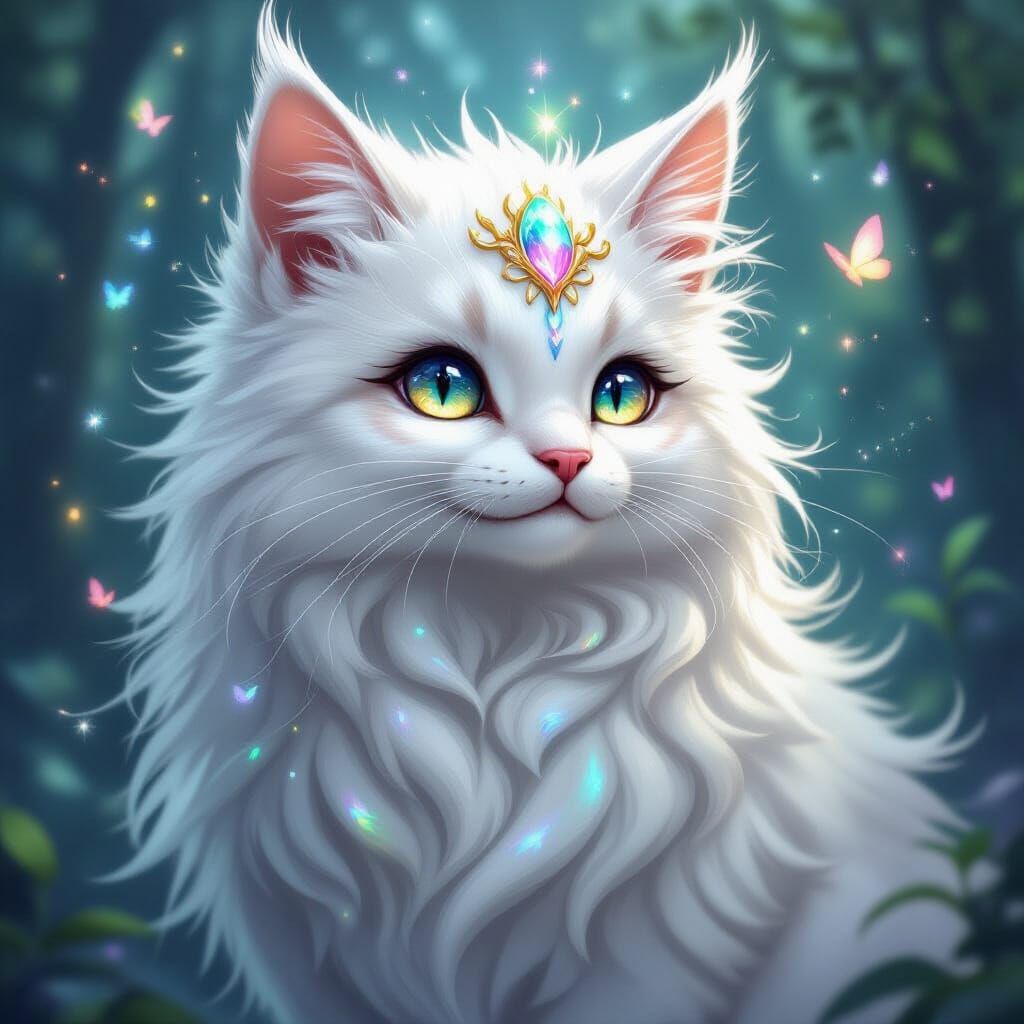 Magical Creature in Enchanted Forest