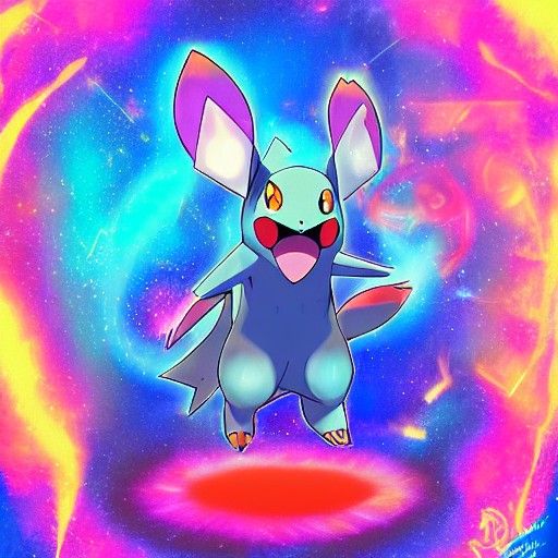 Holographic Cosmic Pokemon Illustration by Pablo Amaringo