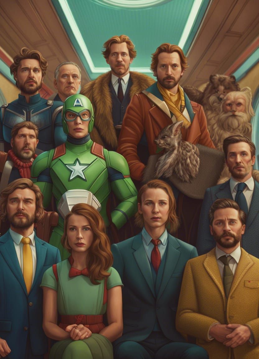 The Avengers Reimagined in Wes Anderson Style