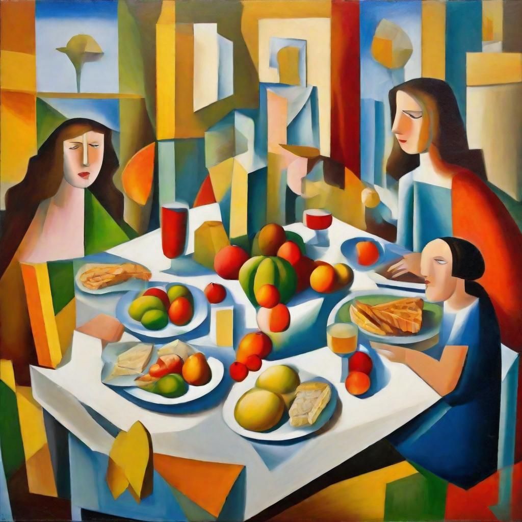 Cubist Thanksgiving Meal Inspired by Surrealism