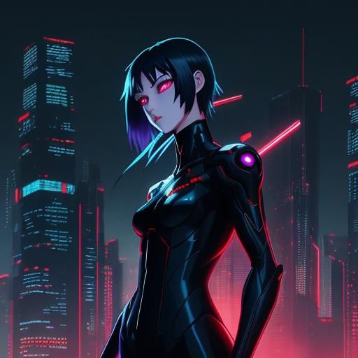 Dracula in Cyber Gothic Anime Night City