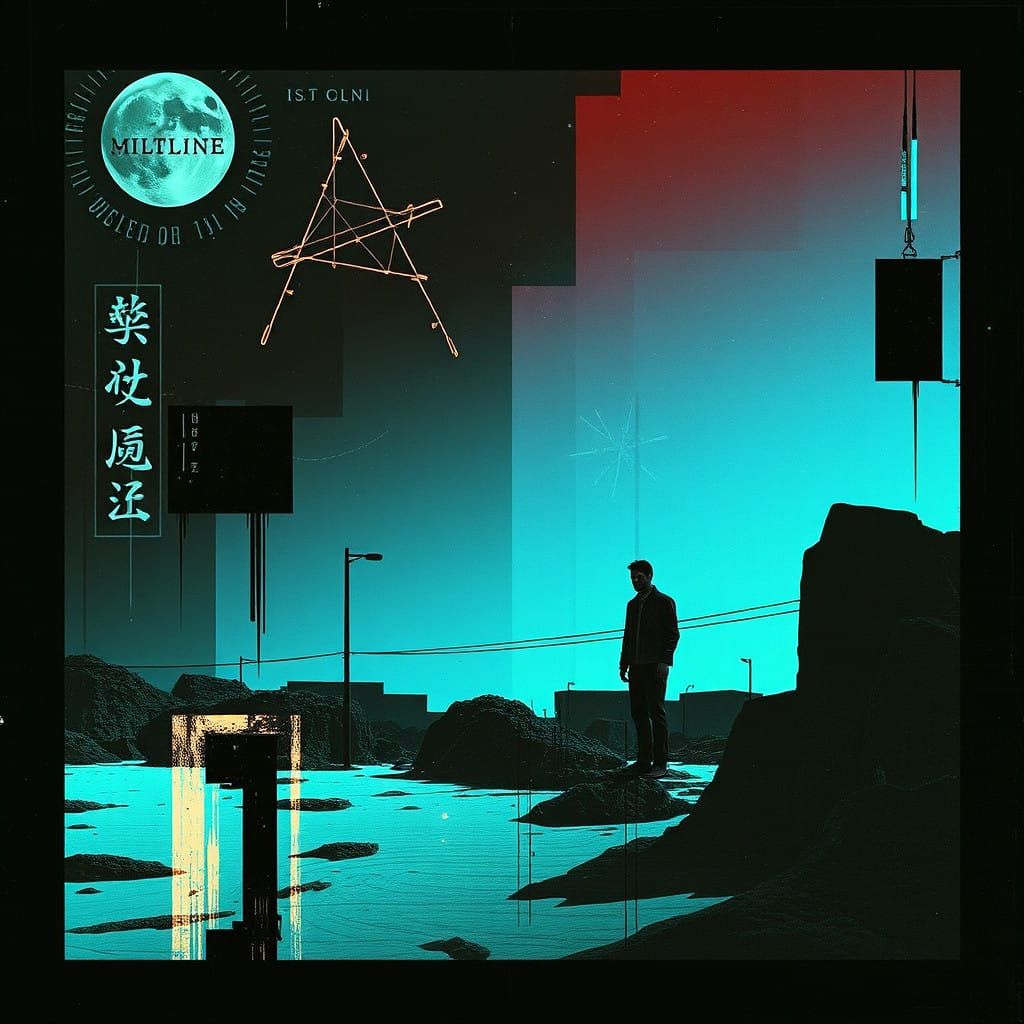 Darkwave Album Art in Postpunk Style