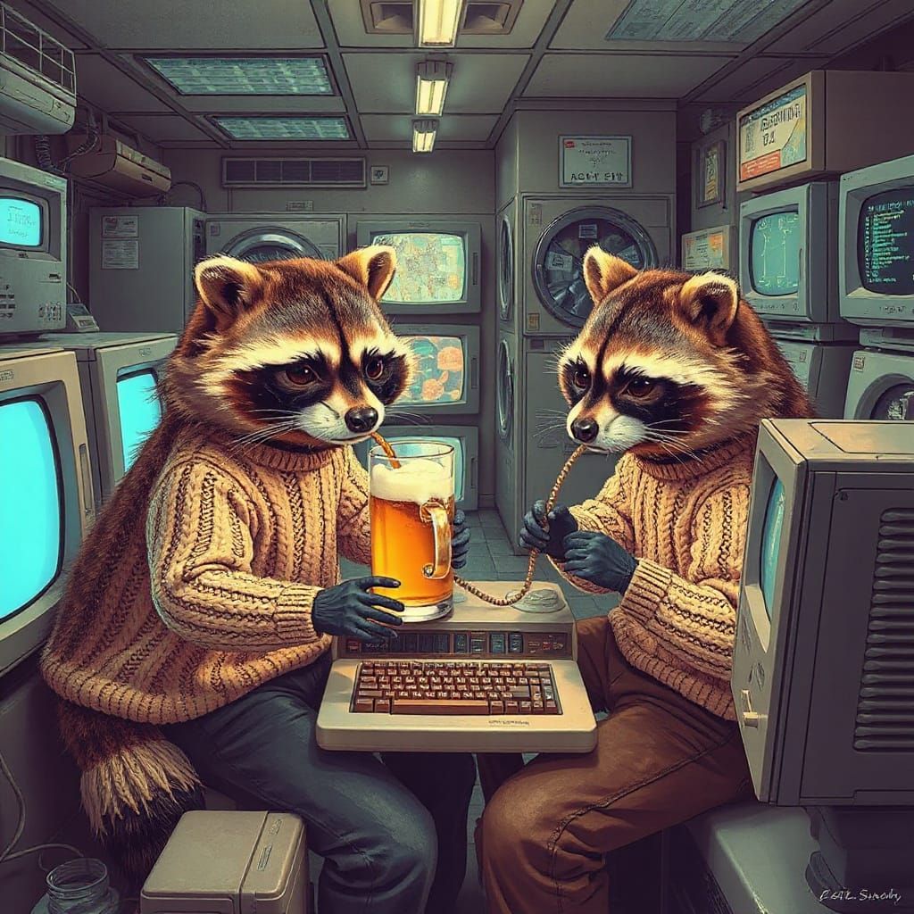 Gelatinous Raccoons Debugging Dreams in Catacomb