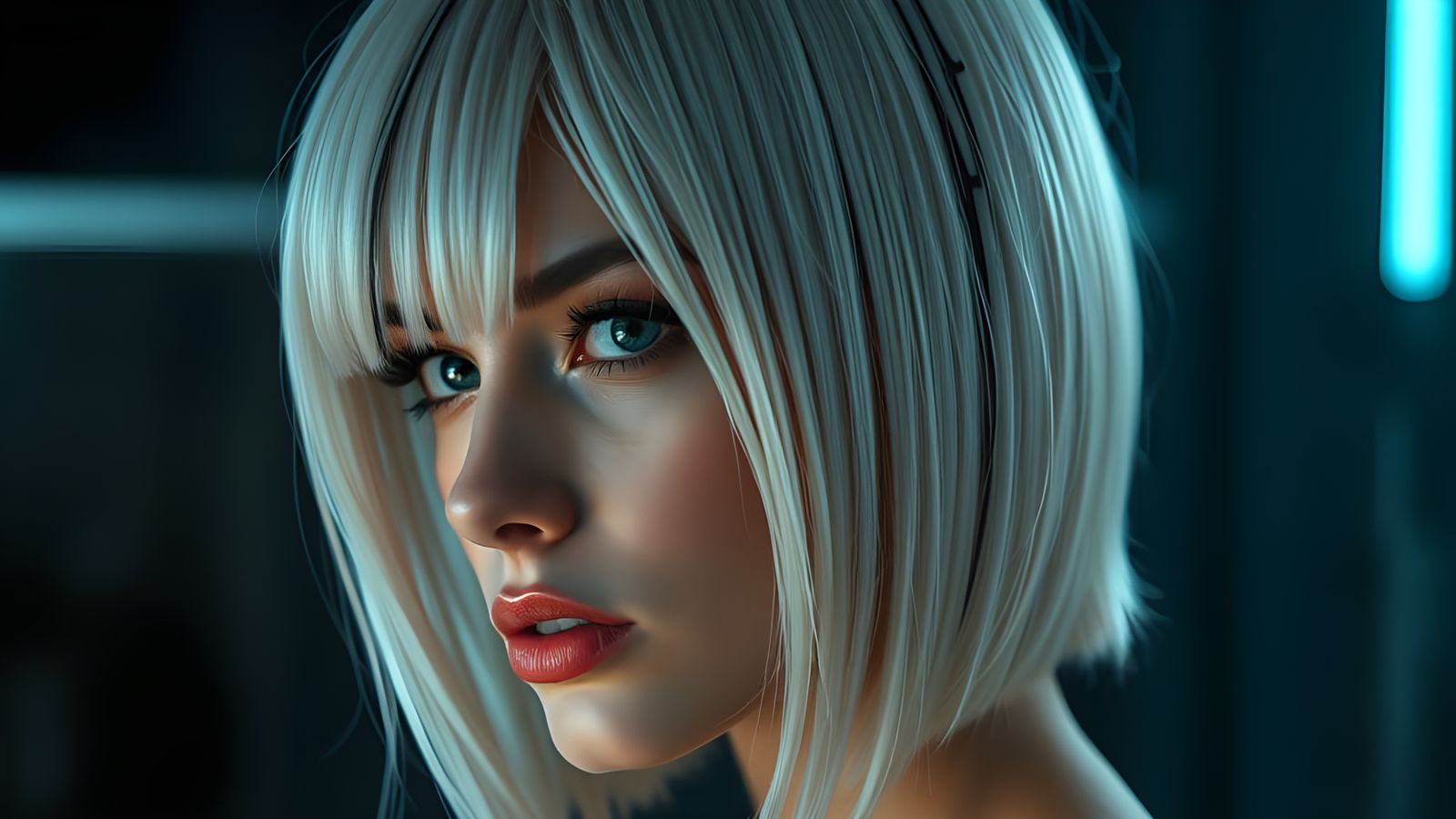 Edgy Cyberpunk Bob with Extreme Asymmetry