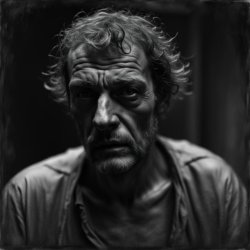 Sinister Thinker Portrait in Dark Fantasy Style