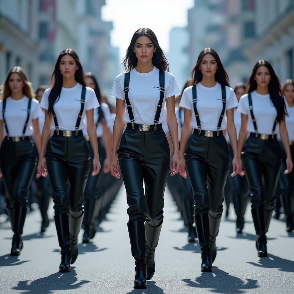 Disciplined Army of Ladies in Parade Dress