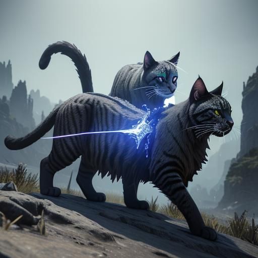 Detailed Pencil Sketch of a Cat in Black and White