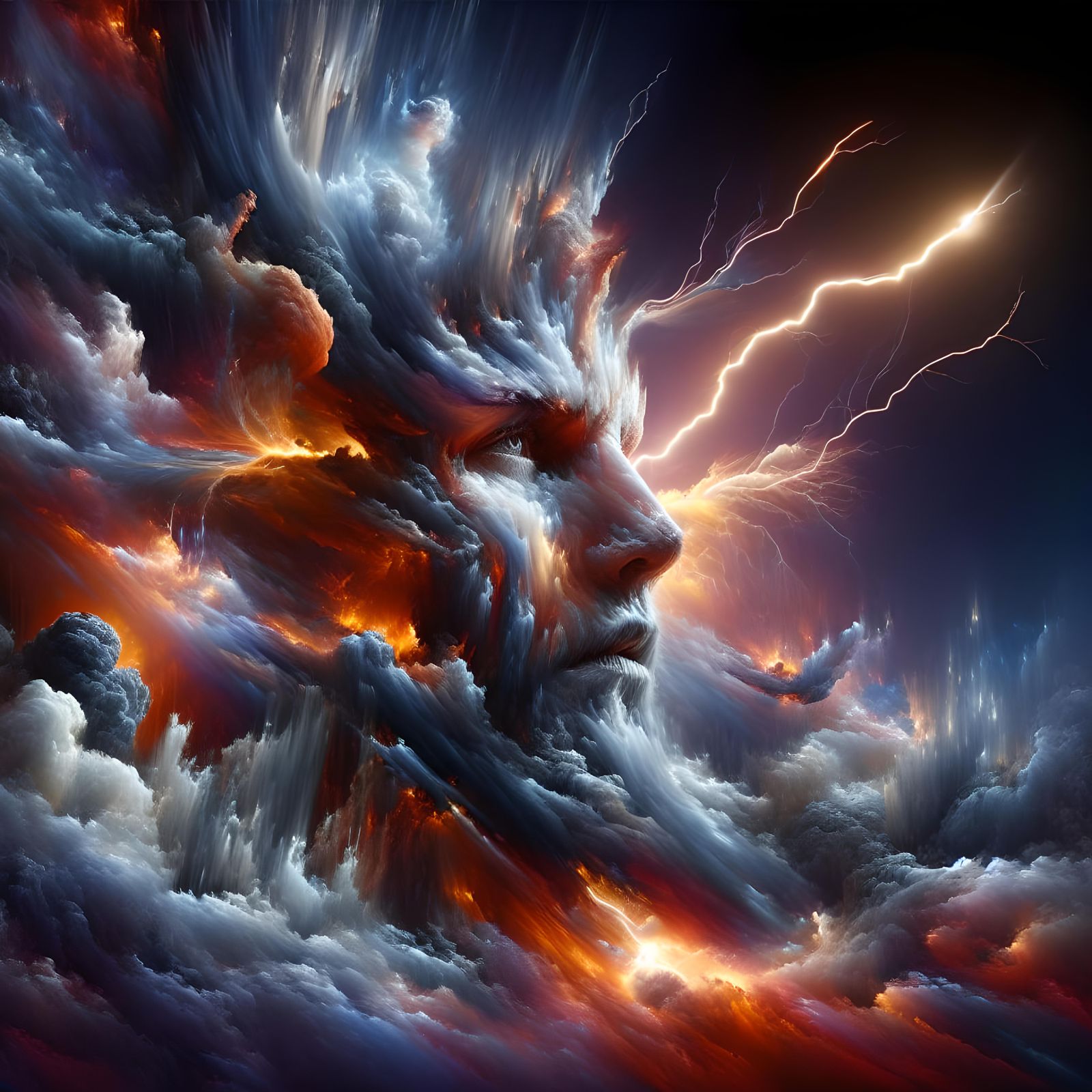 Dramatic Storm Scene in Hyperrealistic Concept Art