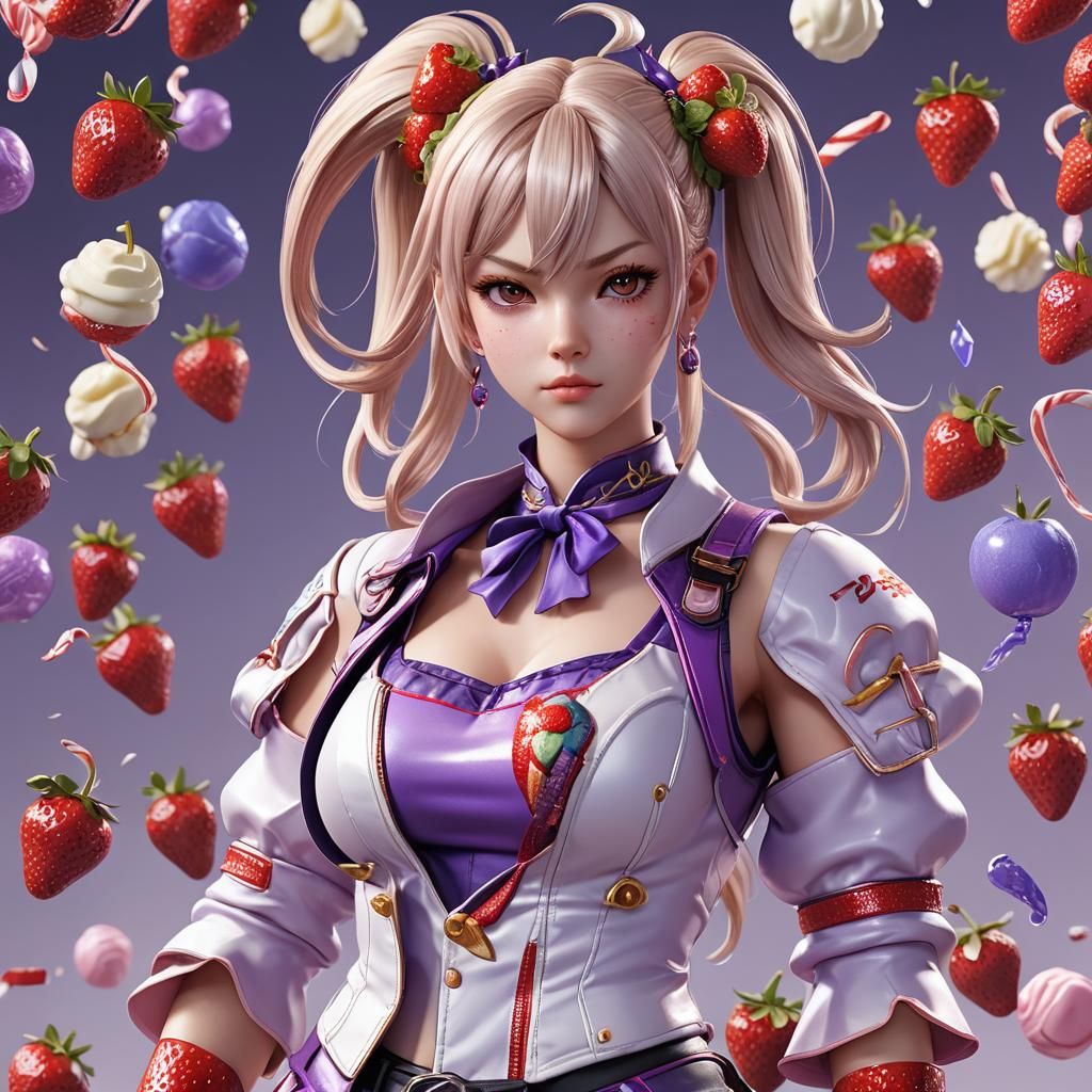 Lucky Chloe as Pop Star in 3D Anime Art