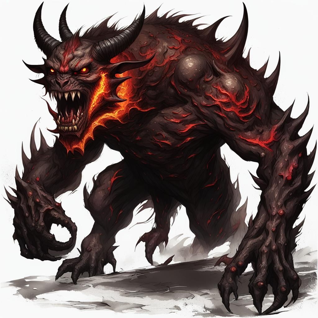 Ferocious Demon Devil Spawn in Medieval Fortress