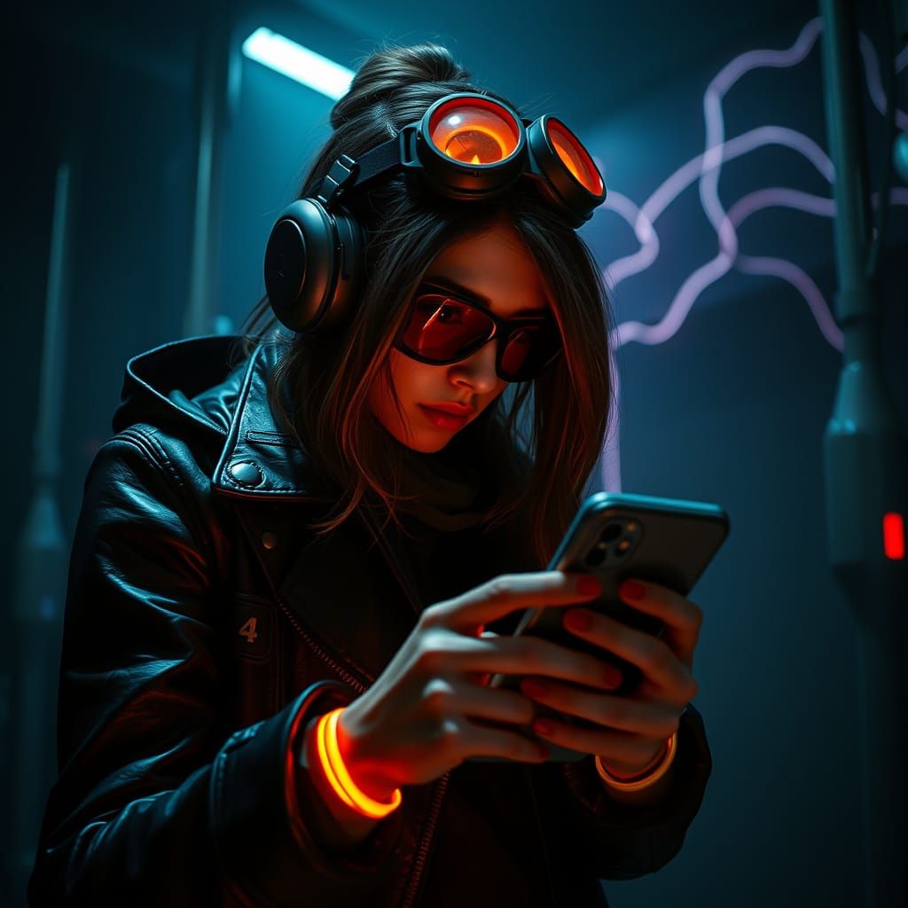 Zara Calibrates Sonic Device in Ominous Future