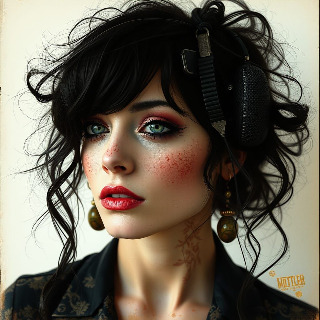 Surreal Grunge Goddess in Vibrant Colors