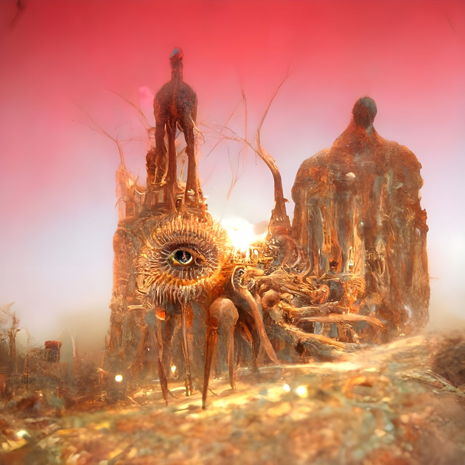 Lovecraftian Biomechanical Cathedral of Eyes