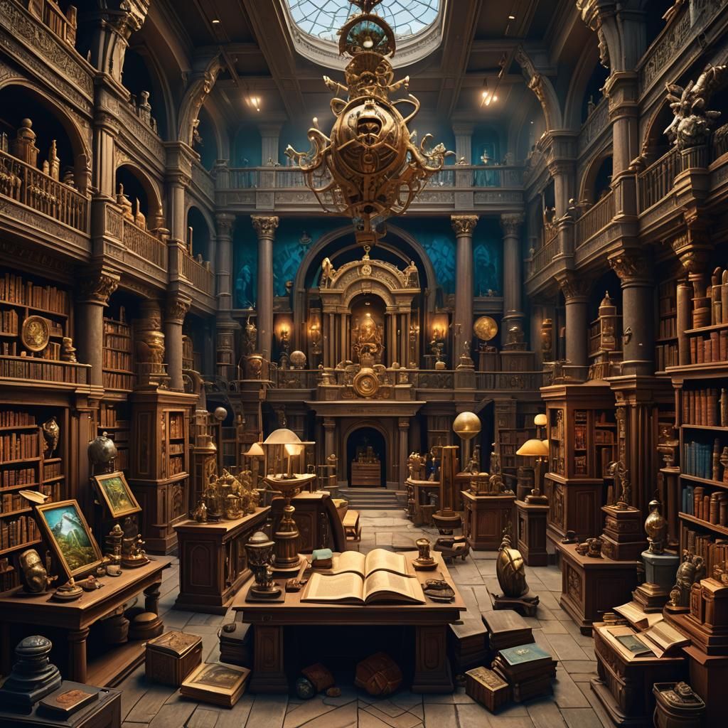 Kids Fantasy Mystery Book Cover: Museum Artifacts