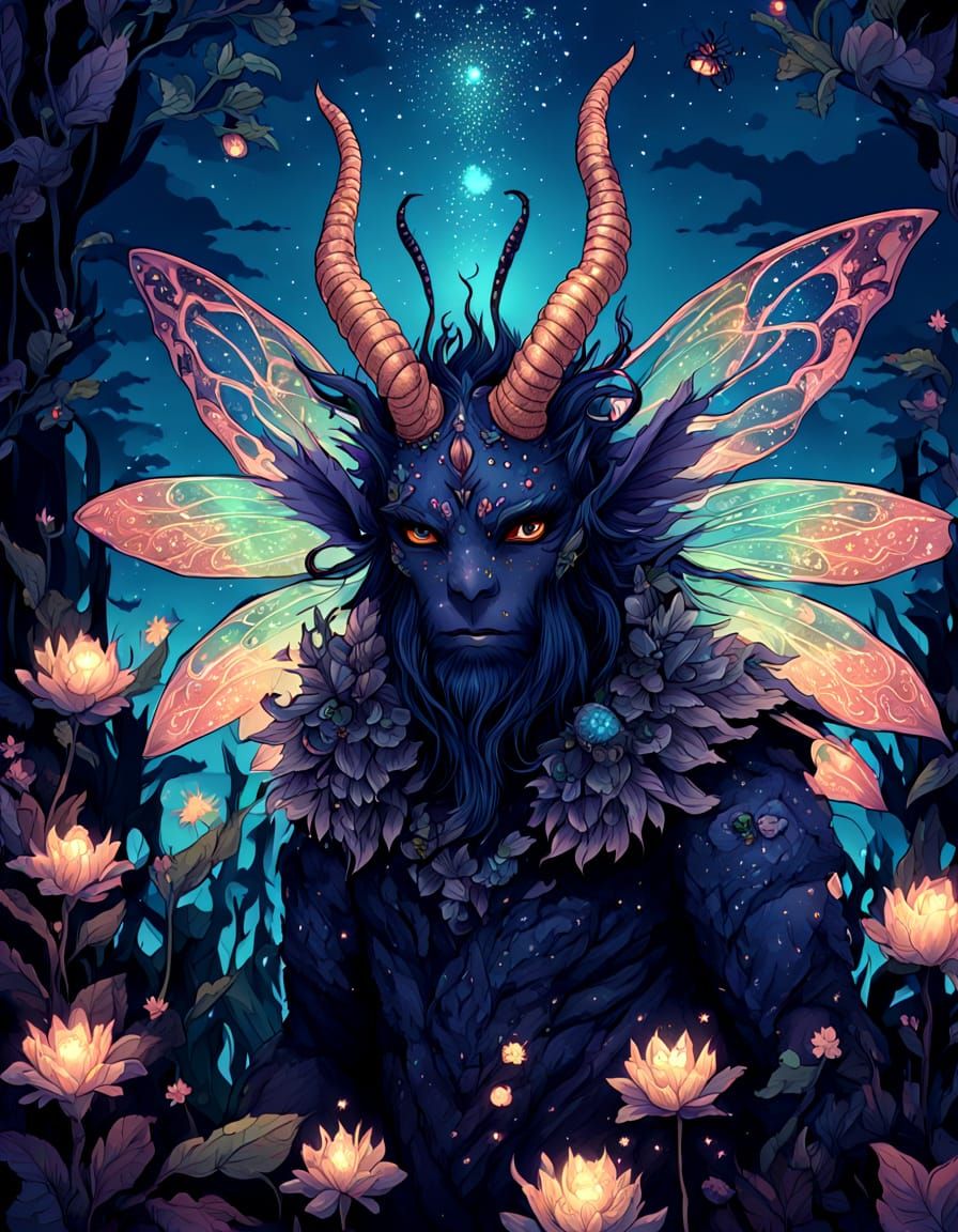 Dark Fantasy Fairy Monster in Manga Style