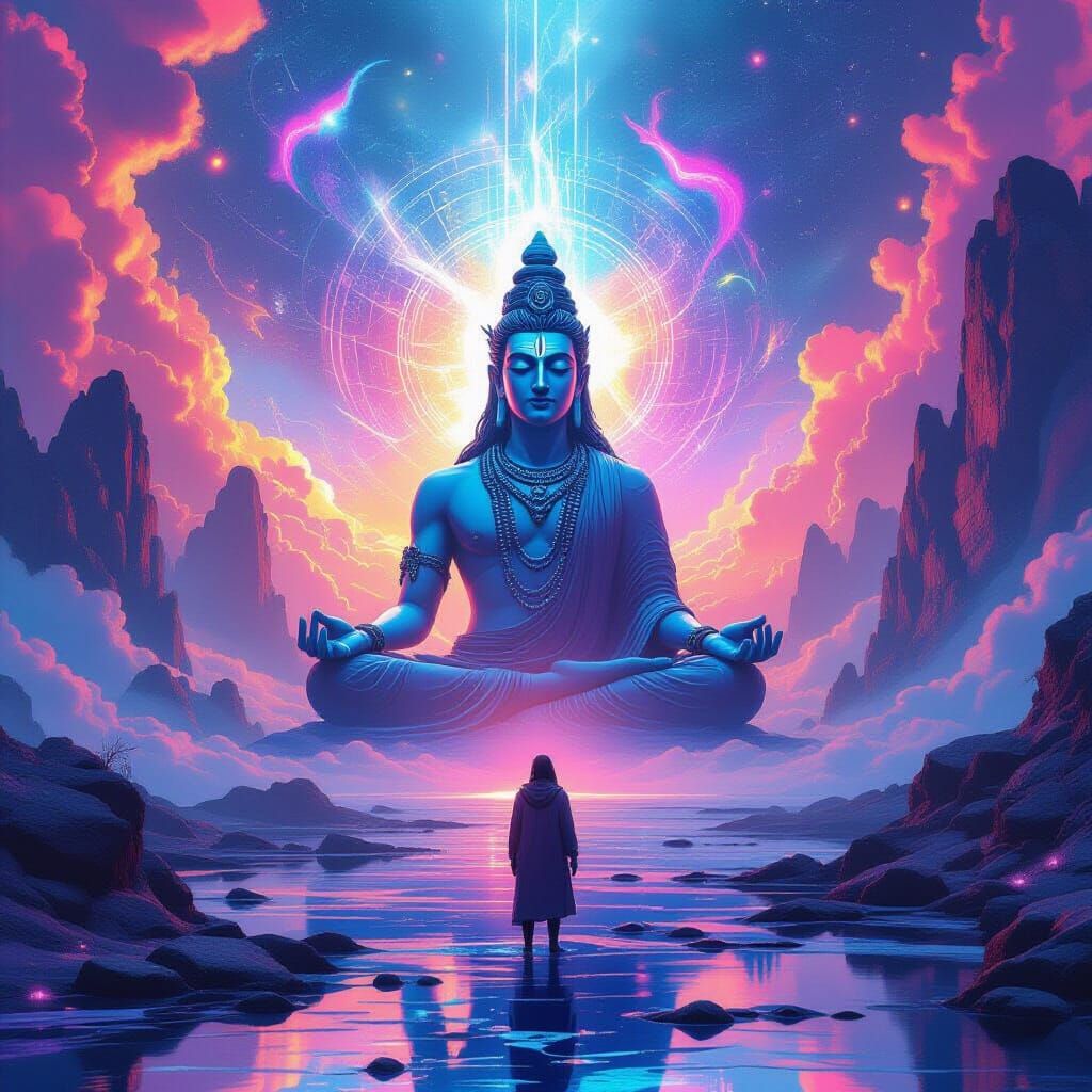 Divine Visions: A Surreal Dreamscape in Digital Art