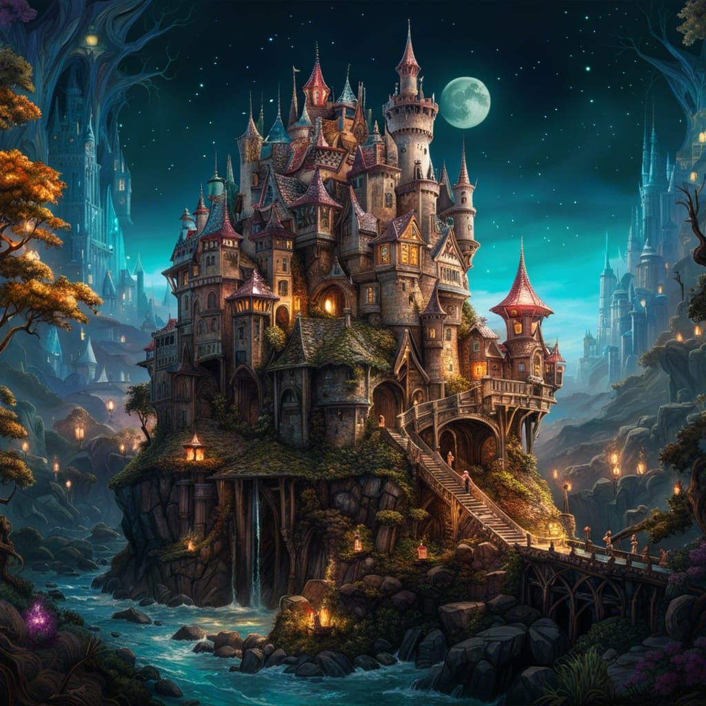 Fantasy Fairy Castle: Breathtaking Masterpiece