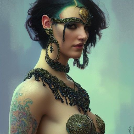 Bellydancer queer skinhead