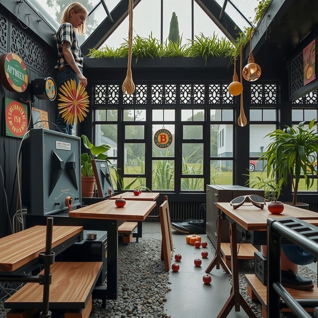 Centenarian Engineers Repairing Computer in Grassy Yard