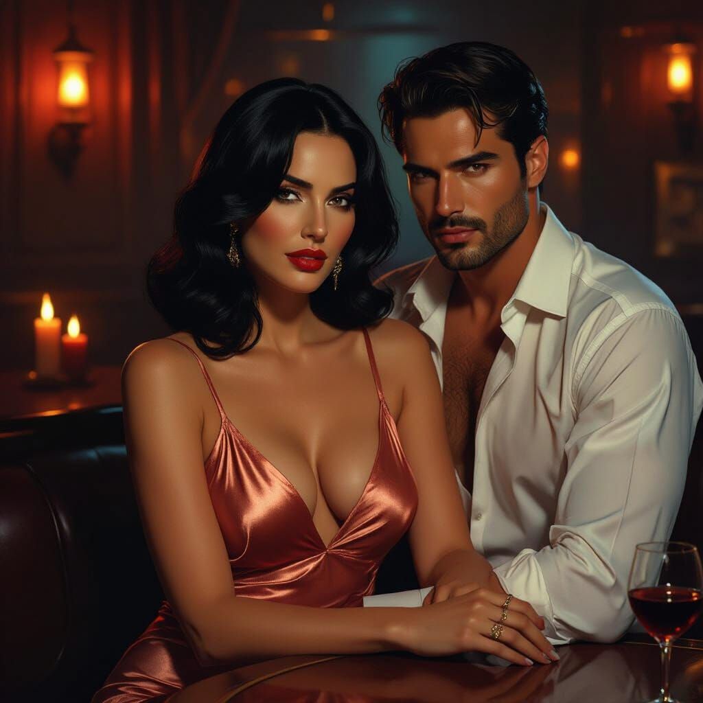 Neo Noir Pulp Art: Monica Bellucci Lookalike