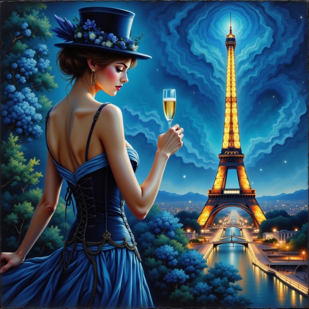 Eiffel Tower Champagne: Van Gogh meets Belle Époque