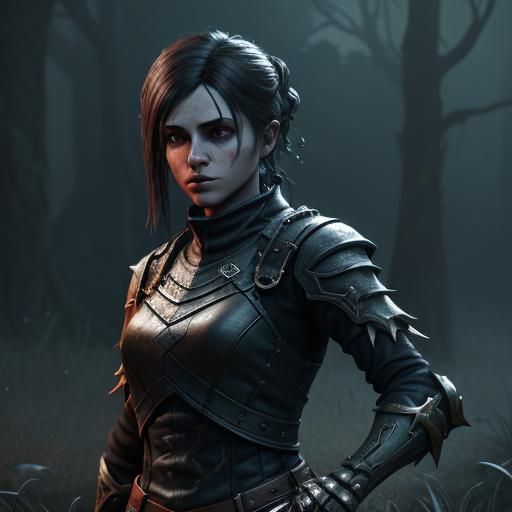 Fantasy Horror Game Character in 3D Cinematic Style