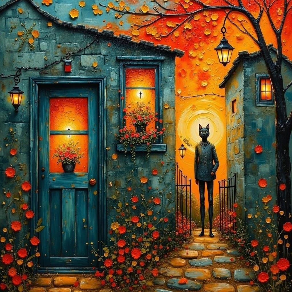 Ruins of Rebellion in Impasto Style