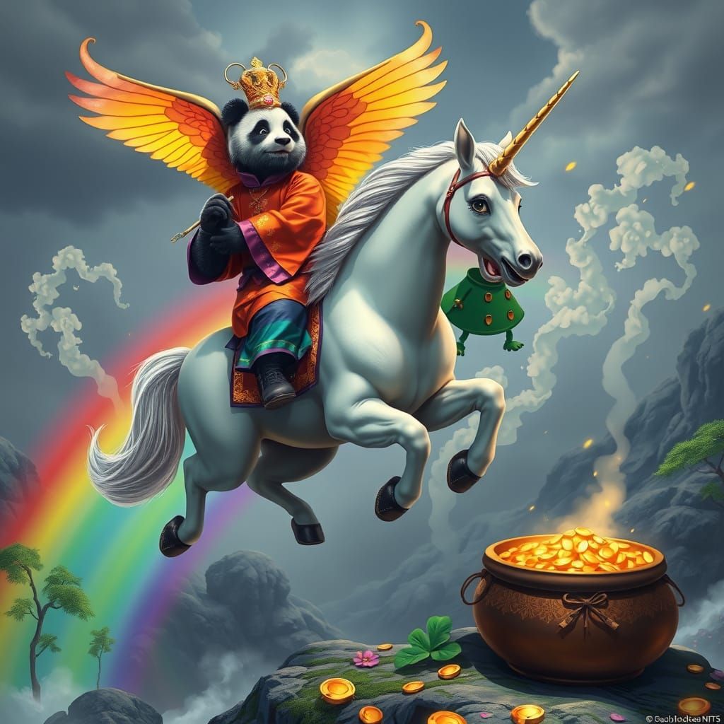 Panda and Unicorn Quest for Leprechaun Gold
