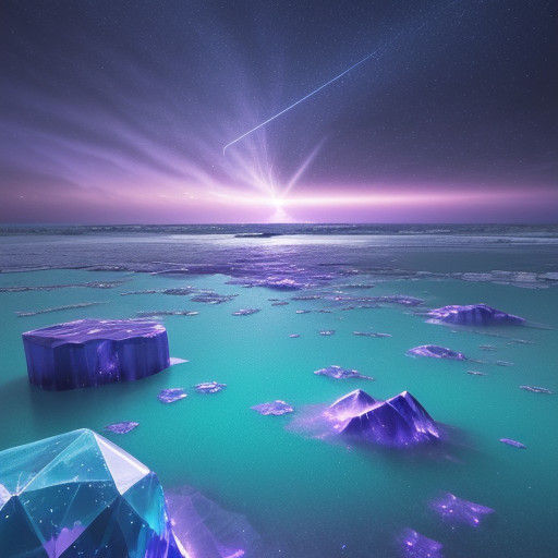 Surreal Winter Beach in Vibrant Anime Concept Art Style