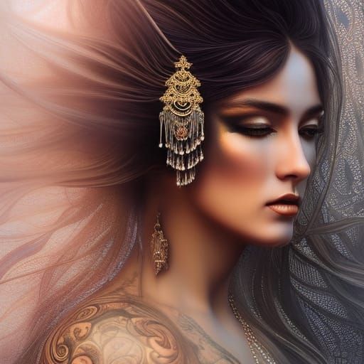 Stunning First Nation warrior